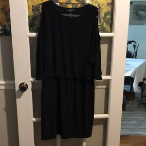 Black knit dress, super cute!